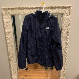 Navy blue NorthFace raincoat